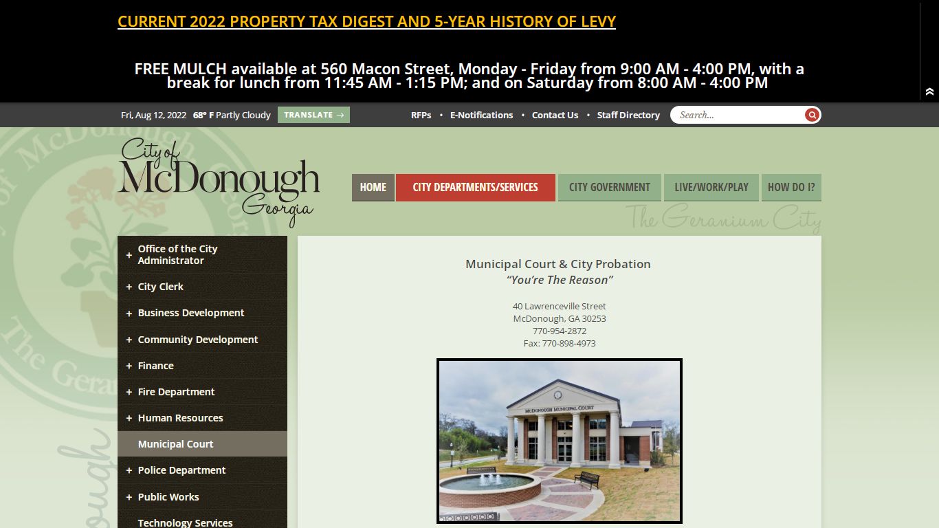 Municipal Court | City of McDonough